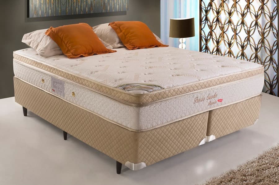 Cama Box Casal Herval Poésie Suede Bambu